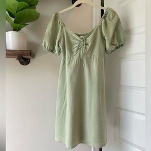 Jessica Simpson Green Puff Sleeve Dress size S